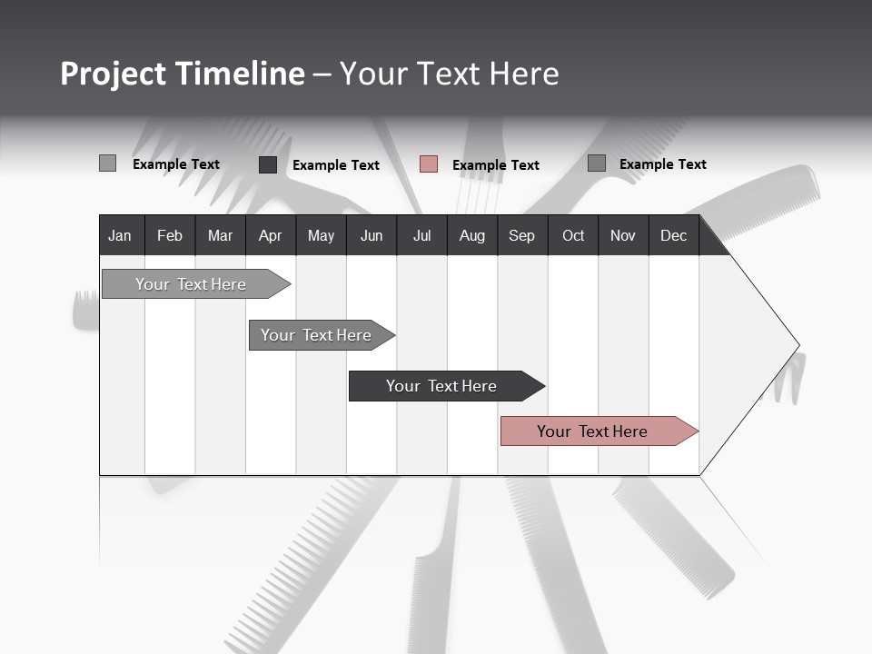 Cosmetics Handle Comb PowerPoint Template