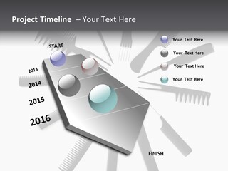 Cosmetics Handle Comb PowerPoint Template