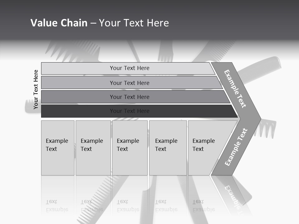 Cosmetics Handle Comb PowerPoint Template