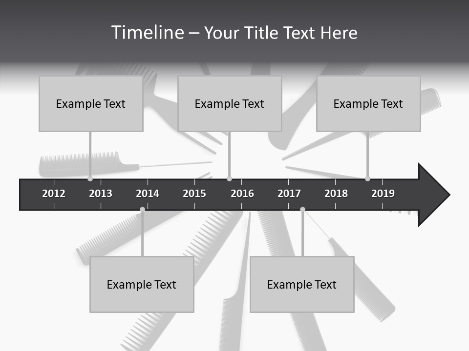 Cosmetics Handle Comb PowerPoint Template
