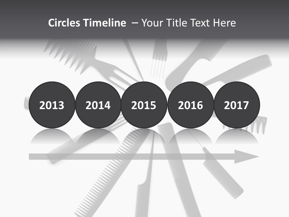 Cosmetics Handle Comb PowerPoint Template