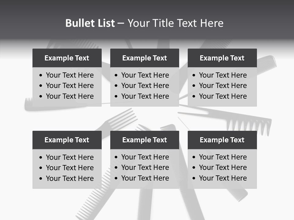 Cosmetics Handle Comb PowerPoint Template