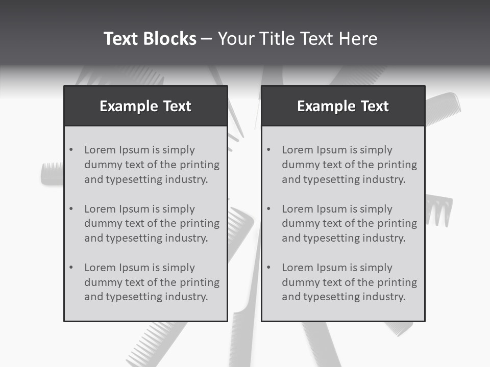 Cosmetics Handle Comb PowerPoint Template