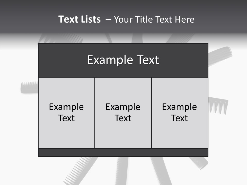 Cosmetics Handle Comb PowerPoint Template