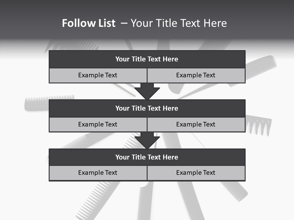 Cosmetics Handle Comb PowerPoint Template