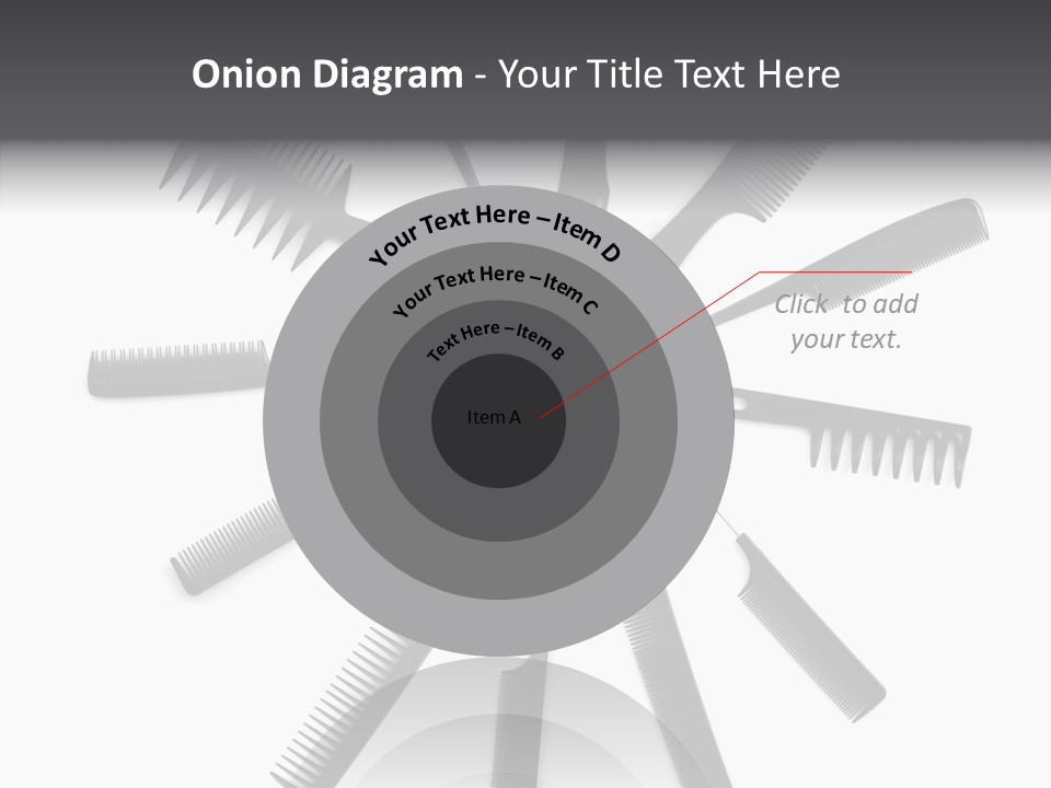 Cosmetics Handle Comb PowerPoint Template