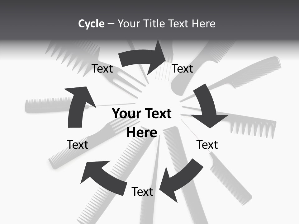Cosmetics Handle Comb PowerPoint Template