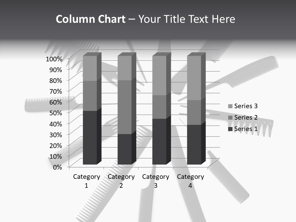 Cosmetics Handle Comb PowerPoint Template