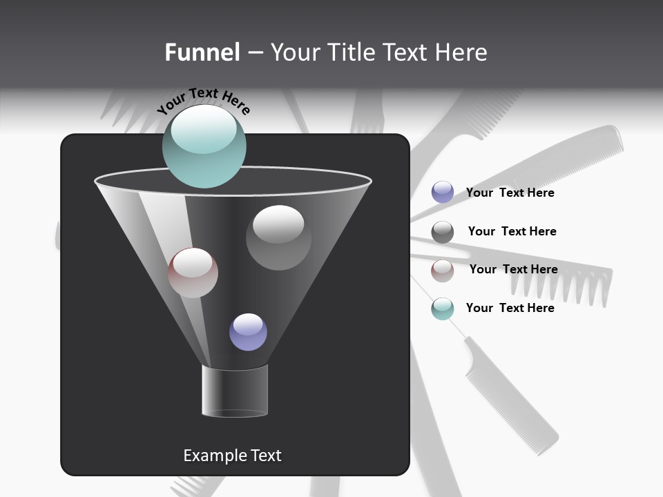 Cosmetics Handle Comb PowerPoint Template