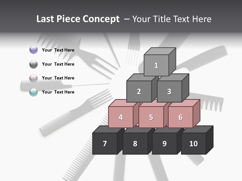 Cosmetics Handle Comb PowerPoint Template