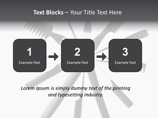 Cosmetics Handle Comb PowerPoint Template