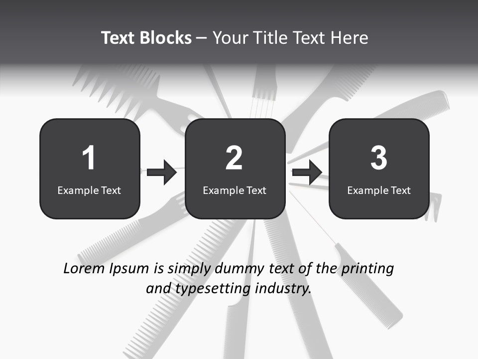 Cosmetics Handle Comb PowerPoint Template