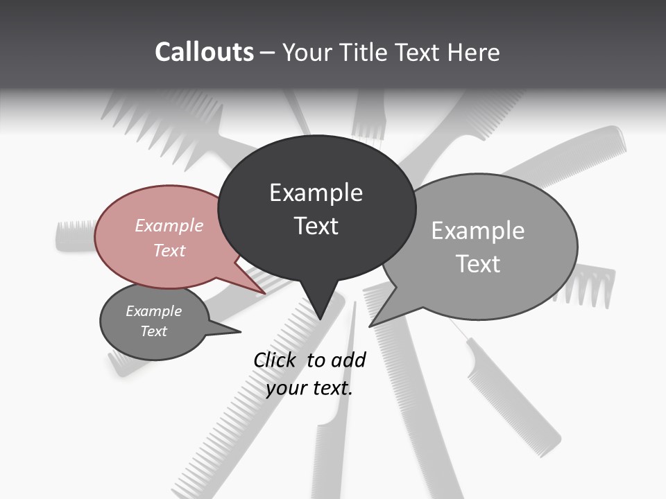 Cosmetics Handle Comb PowerPoint Template