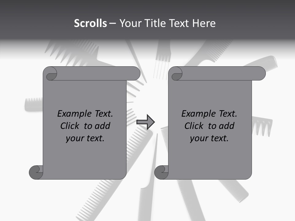 Cosmetics Handle Comb PowerPoint Template