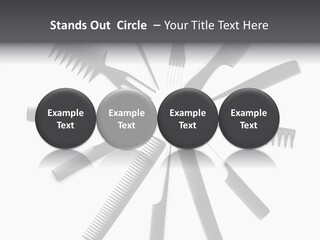 Cosmetics Handle Comb PowerPoint Template
