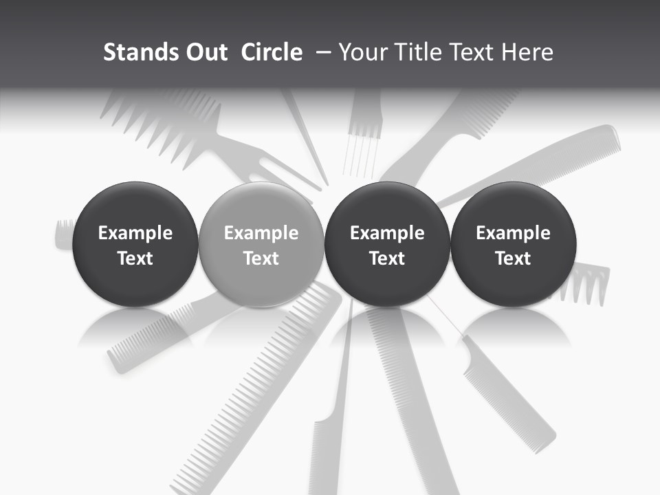 Cosmetics Handle Comb PowerPoint Template