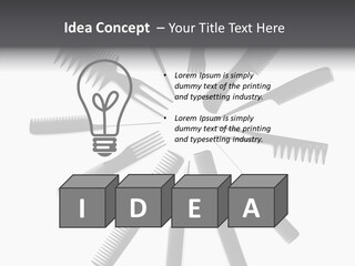 Cosmetics Handle Comb PowerPoint Template