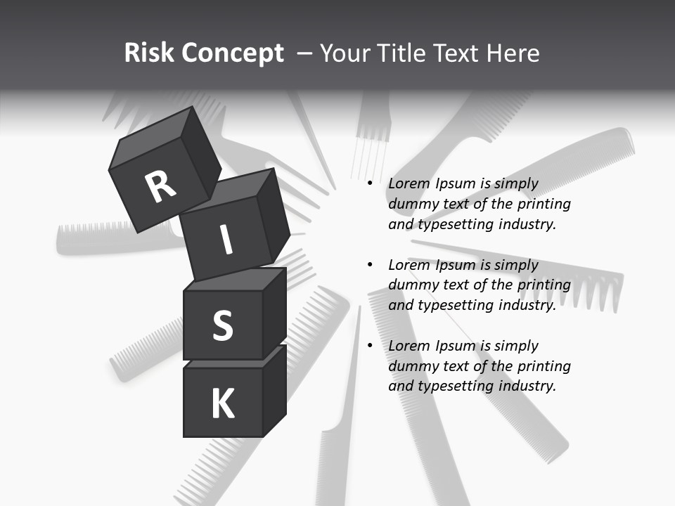 Cosmetics Handle Comb PowerPoint Template