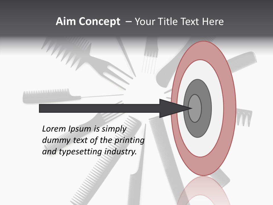 Cosmetics Handle Comb PowerPoint Template