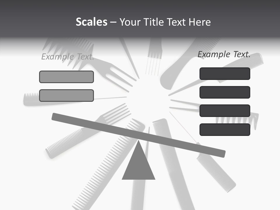 Cosmetics Handle Comb PowerPoint Template