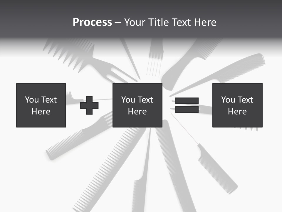 Cosmetics Handle Comb PowerPoint Template