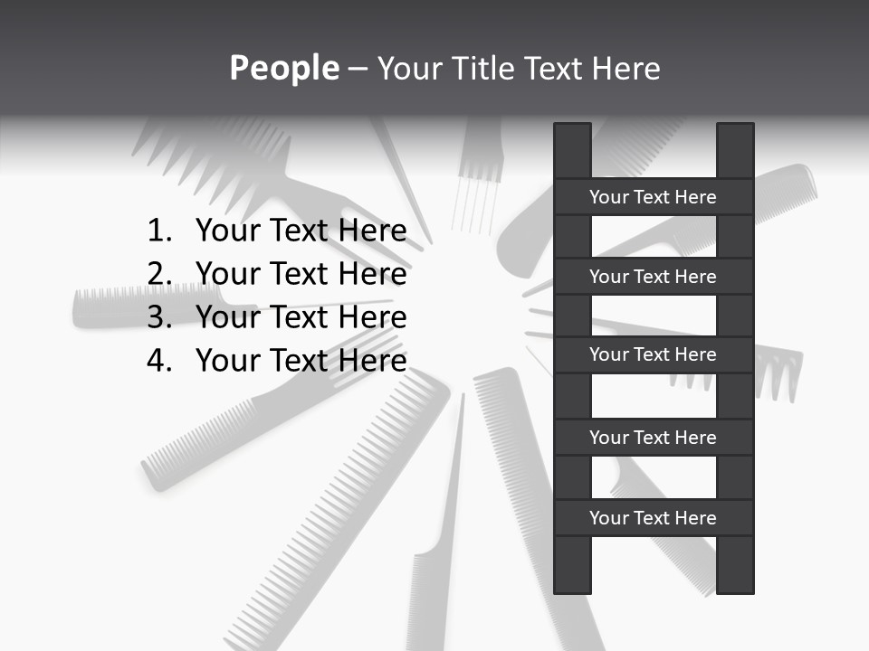 Cosmetics Handle Comb PowerPoint Template