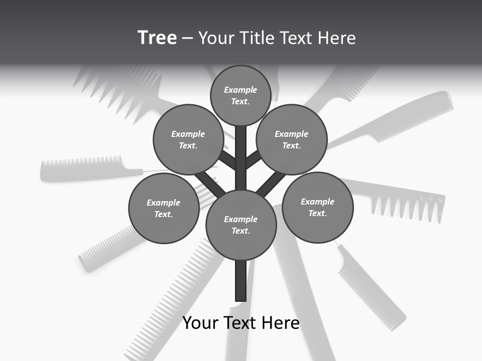 Cosmetics Handle Comb PowerPoint Template