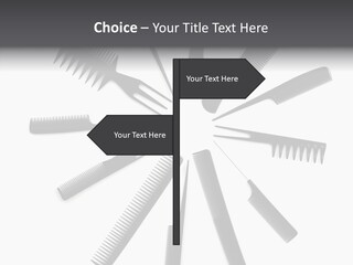 Cosmetics Handle Comb PowerPoint Template