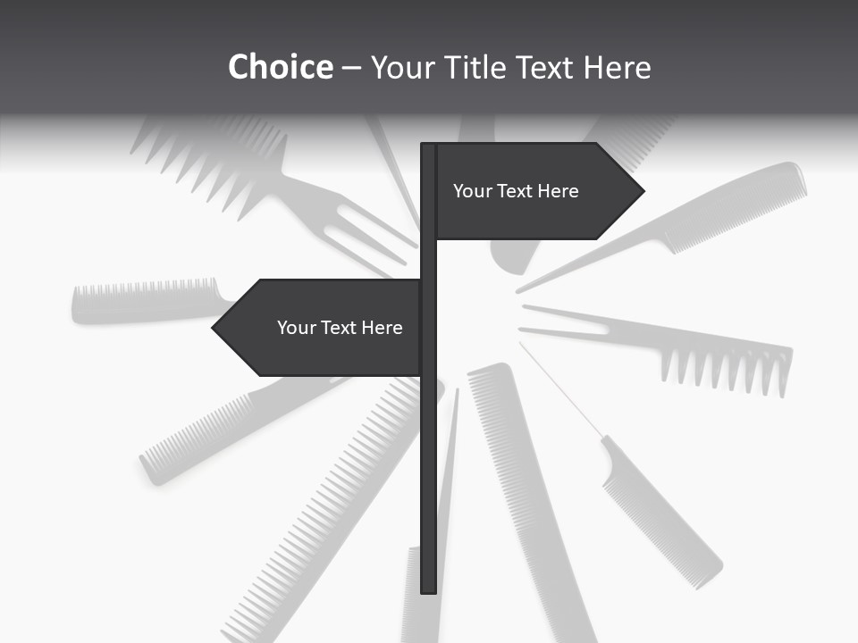 Cosmetics Handle Comb PowerPoint Template