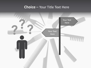 Cosmetics Handle Comb PowerPoint Template