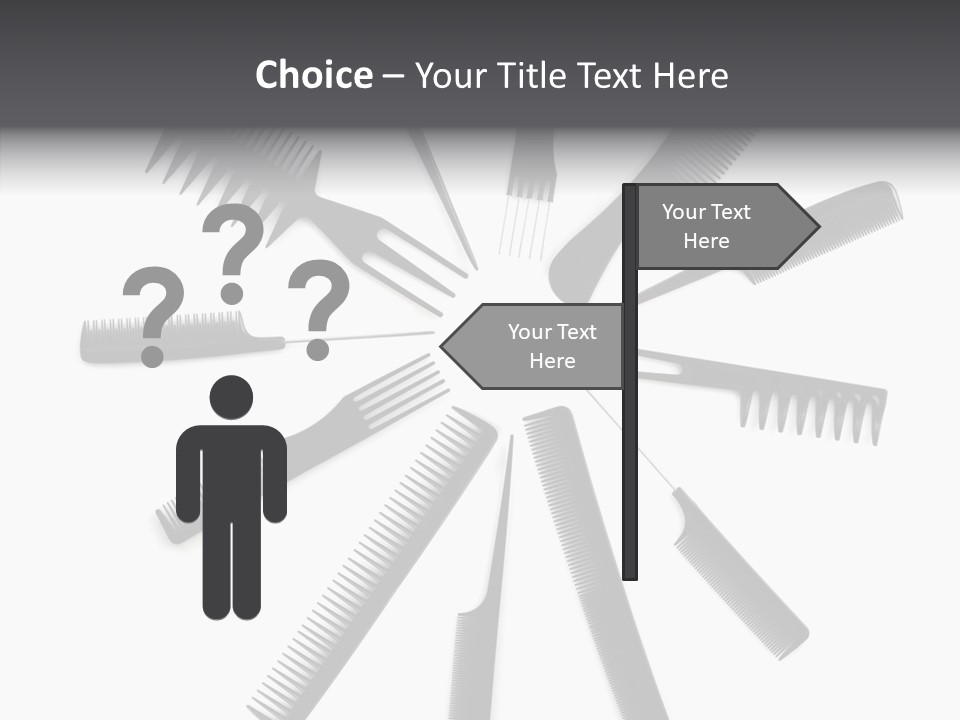 Cosmetics Handle Comb PowerPoint Template