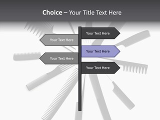 Cosmetics Handle Comb PowerPoint Template