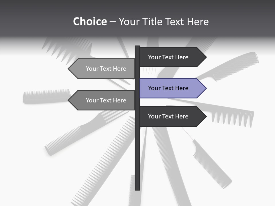 Cosmetics Handle Comb PowerPoint Template