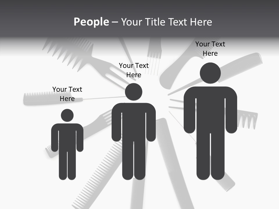 Cosmetics Handle Comb PowerPoint Template