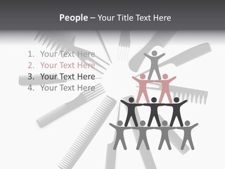 Cosmetics Handle Comb PowerPoint Template