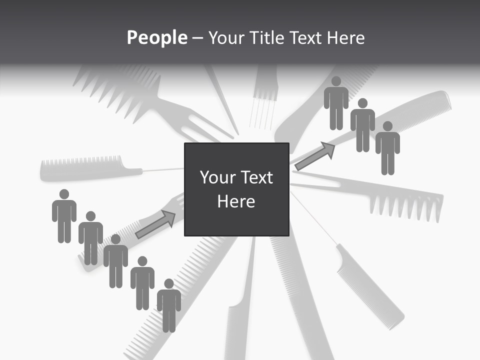 Cosmetics Handle Comb PowerPoint Template