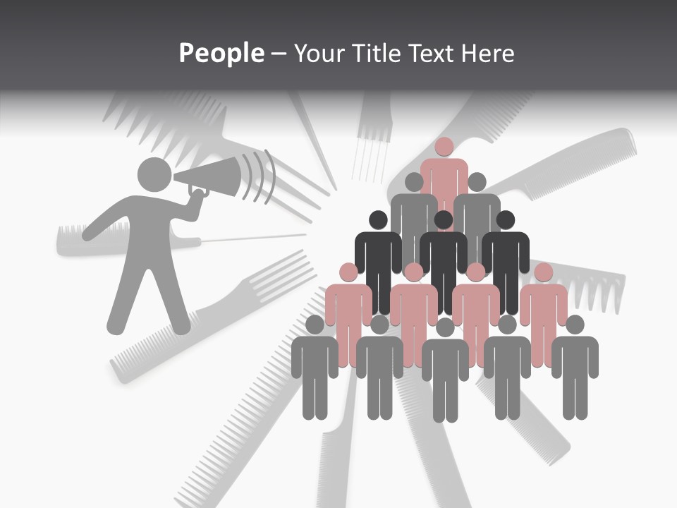 Cosmetics Handle Comb PowerPoint Template