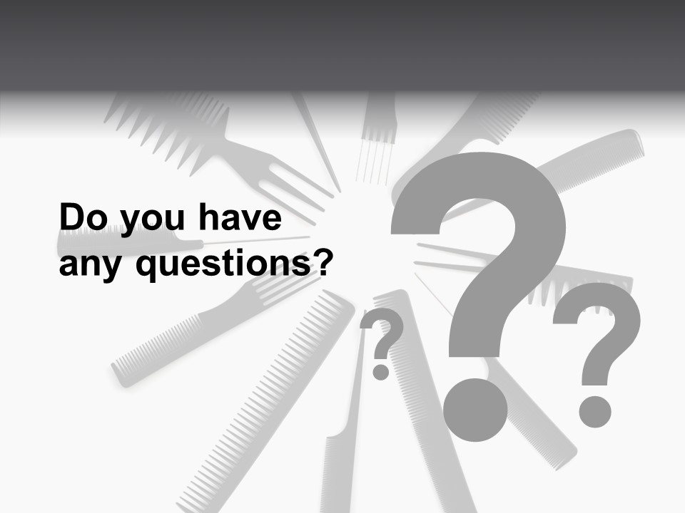 Cosmetics Handle Comb PowerPoint Template