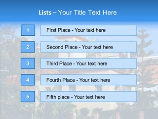 Blue Dwelling Travel PowerPoint Template