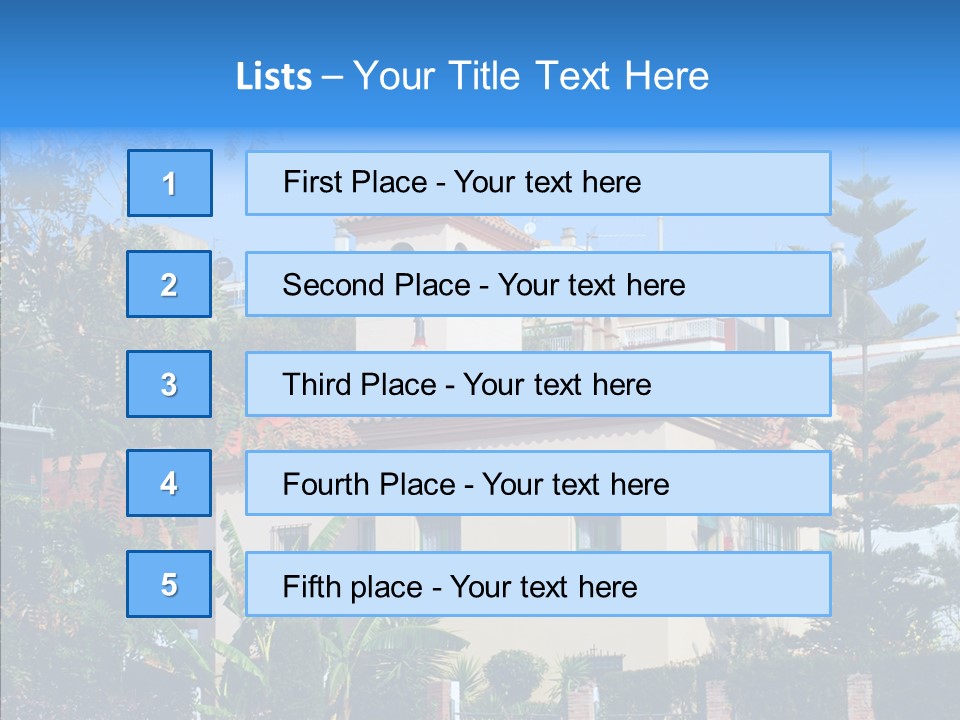 Blue Dwelling Travel PowerPoint Template