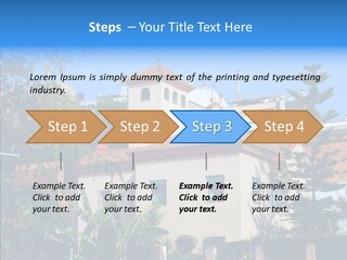 Blue Dwelling Travel PowerPoint Template