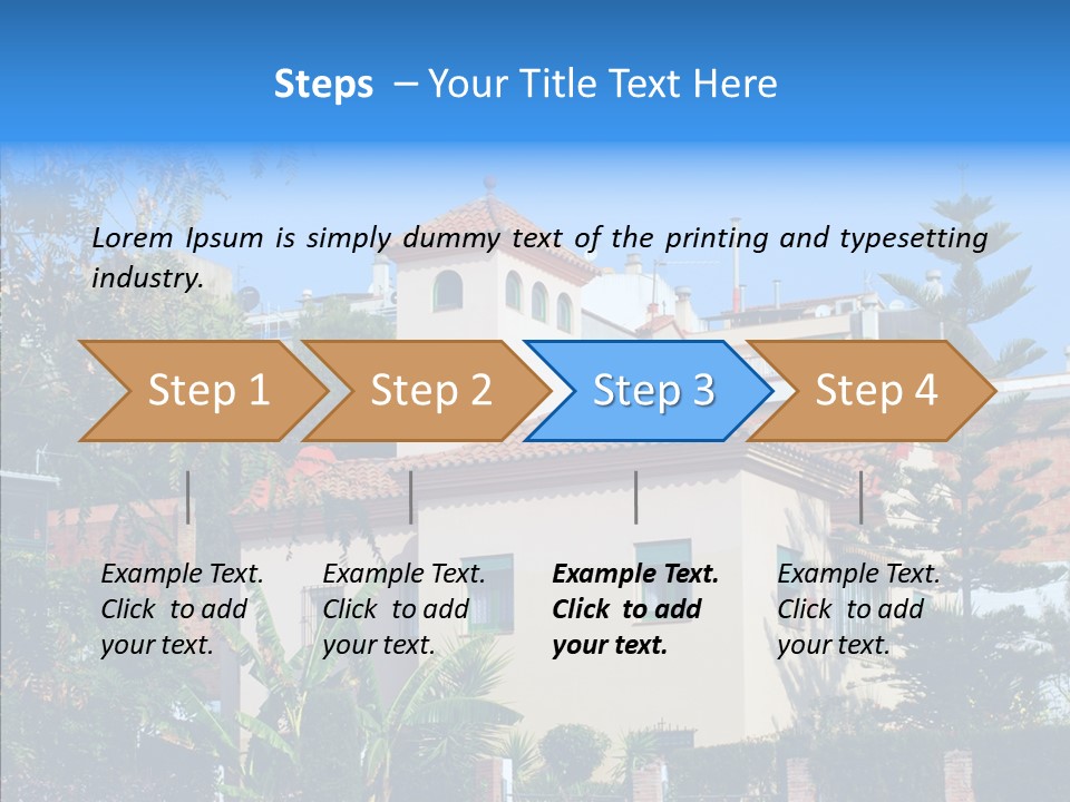 Blue Dwelling Travel PowerPoint Template