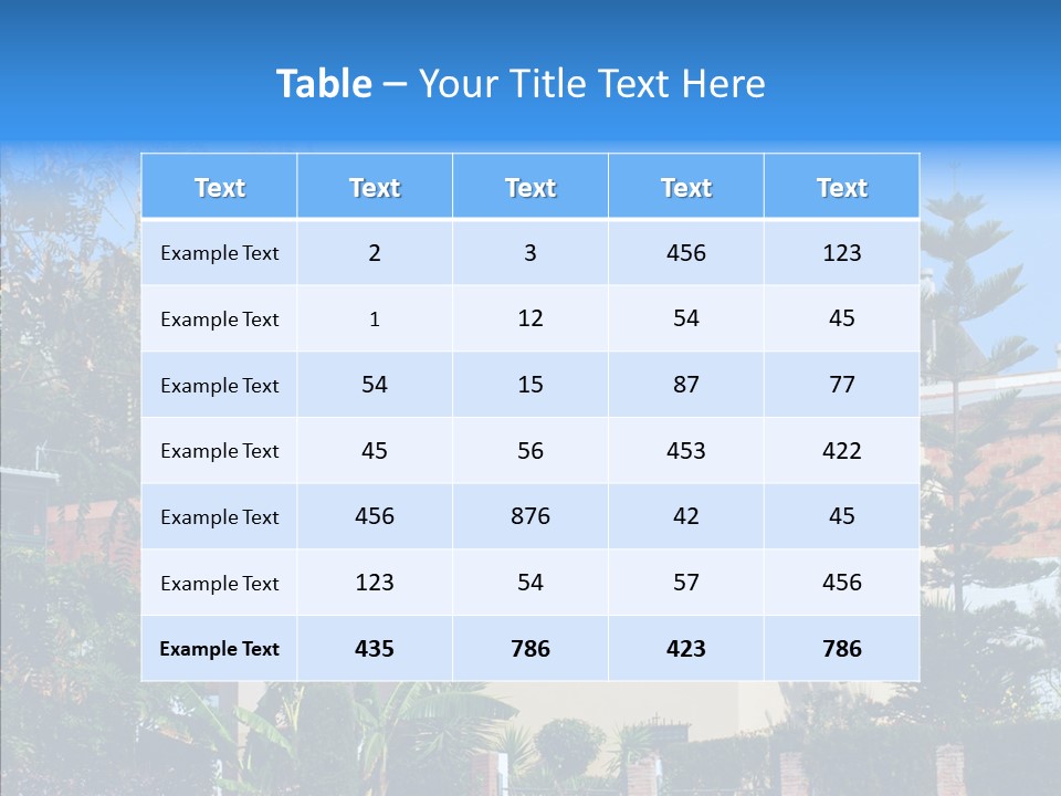 Blue Dwelling Travel PowerPoint Template