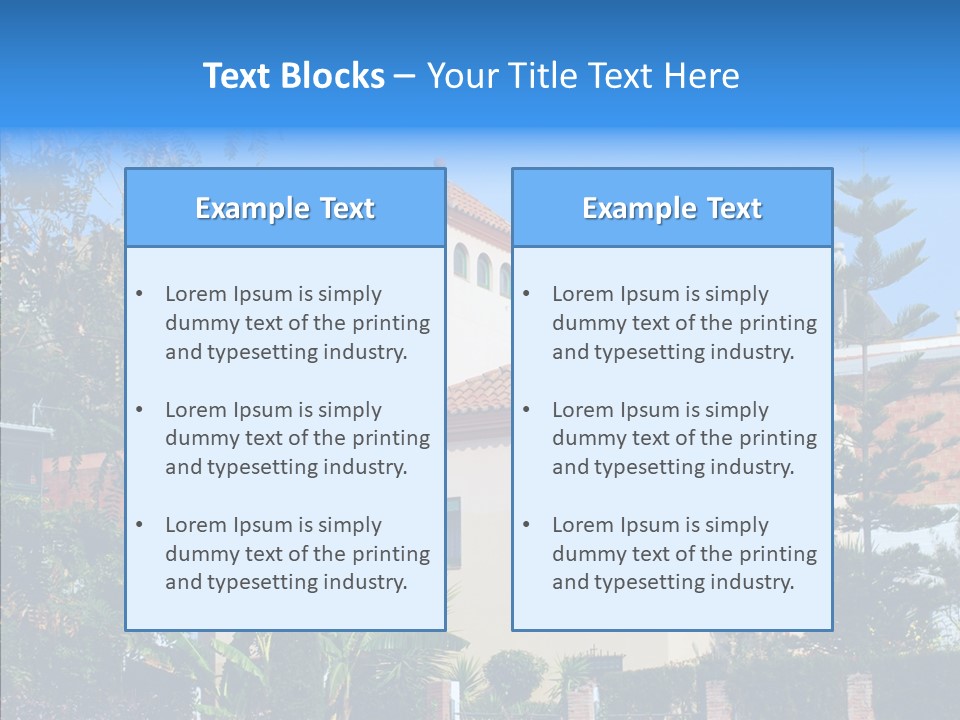 Blue Dwelling Travel PowerPoint Template