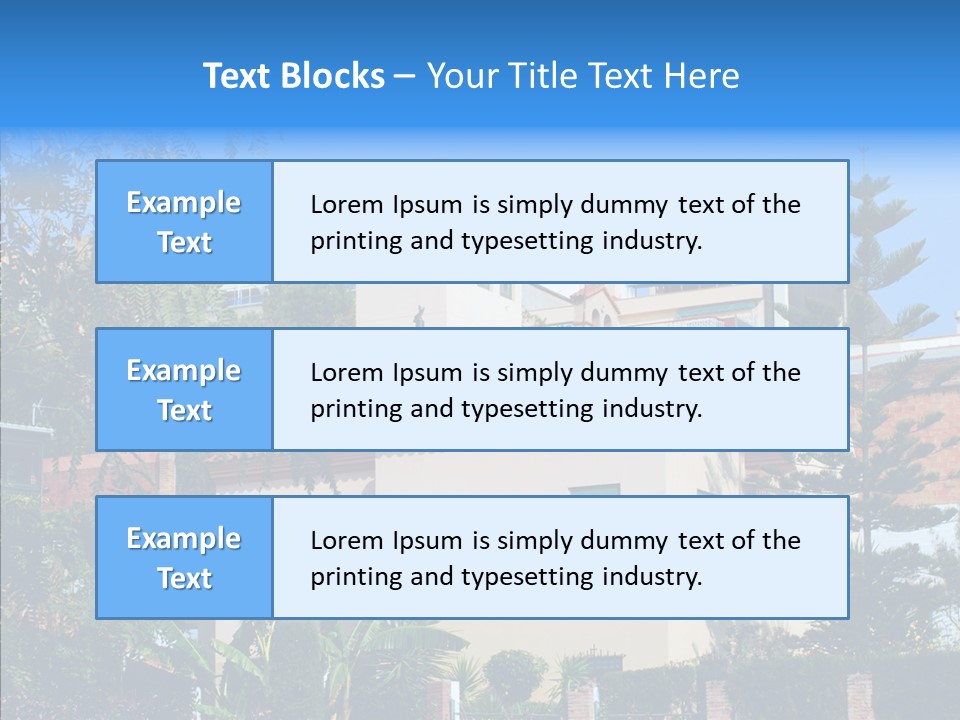 Blue Dwelling Travel PowerPoint Template