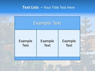 Blue Dwelling Travel PowerPoint Template