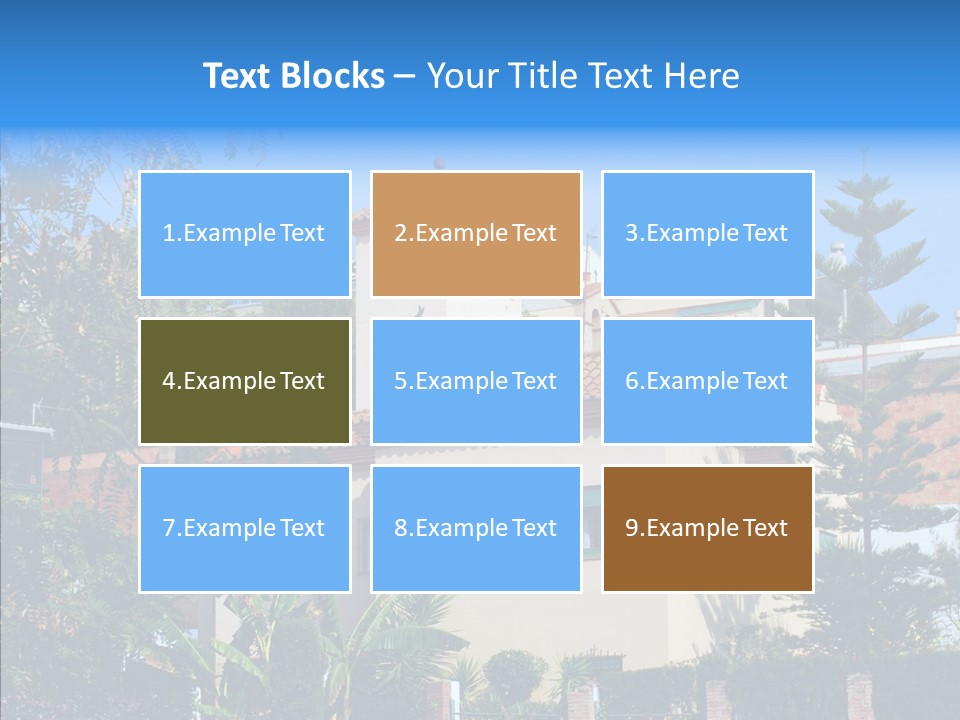 Blue Dwelling Travel PowerPoint Template