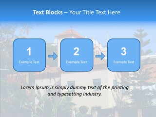 Blue Dwelling Travel PowerPoint Template