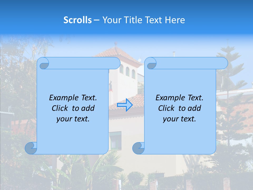 Blue Dwelling Travel PowerPoint Template