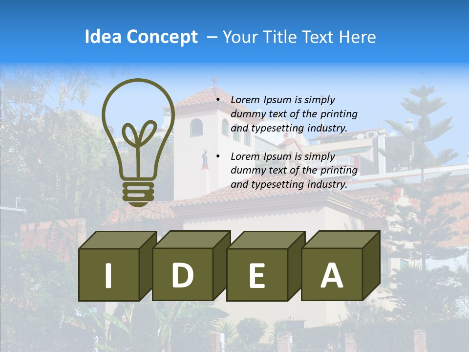 Blue Dwelling Travel PowerPoint Template